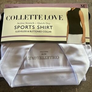 (2) Collette Love Active Stretch Quick Dry Sports Shirt Sleeveless Medium